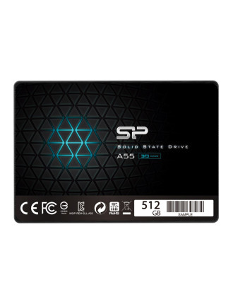 SILICON POWER SSD A55 512GB, 2.5", SATA III, 500-450MB/s, 7mm