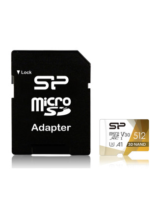 SILICON POWER κάρτα μνήμης microSDXC Superior Pro, 512GB, Class 10 UHS-I U3 A1 V30 SILICON POWER κάρτα μνήμης microSDXC Superior Pro, 512GB, Class 10 UHS-I U3 A1 V30