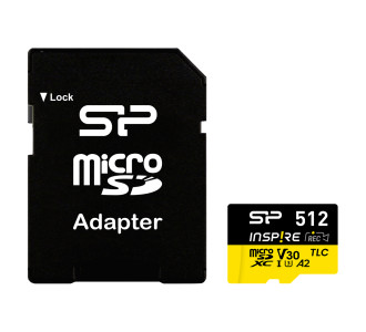SILICON POWER κάρτα μνήμης microSDXC Inspire, 512GB, UHS-I U3 A1 V30 SILICON POWER κάρτα μνήμης microSDXC Inspire, 512GB, UHS-I U3 A1 V30