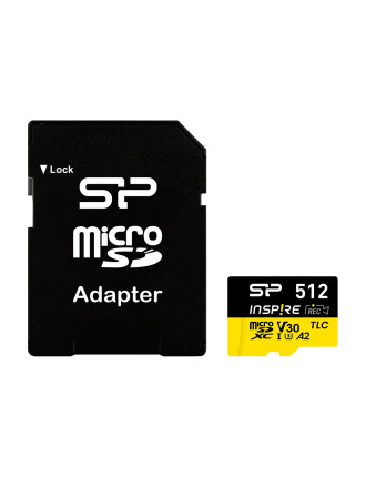 SILICON POWER κάρτα μνήμης microSDXC Inspire, 512GB, UHS-I U3 A1 V30