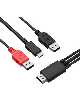 XP-PEN HDMI σε USB-C & 2x USB SPE40 για ταμπλέτα σχεδίασης, 1.5m, μαύρο