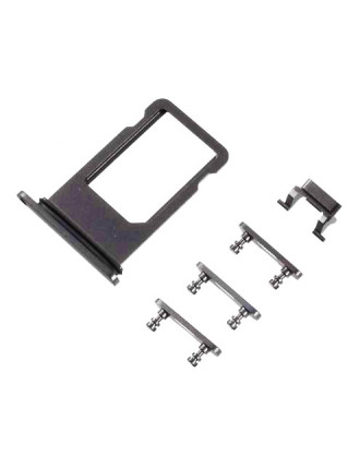 Υποδοχή κάρτας SIM και Side Button για iPhone 8, μαύρο