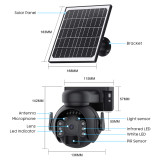 SECTEC smart ηλιακή κάμερα ST-515C-3M-4G-BK, 3MP, 4G, SD, PTZ, IP65