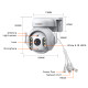 SECTEC smart κάμερα ST-515C-3MTY, 3MP, WiFi, SD, PTZ, IP65