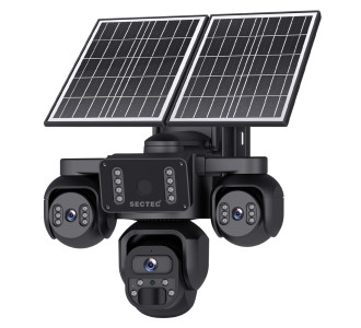 SECTEC smart ηλιακή κάμερα ST-523-9MAOV-4G-EU, triple lens, 3MP, 4G, SD, PTZ, IP66