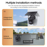 SECTEC smart ηλιακή κάμερα ST-536-6MAOV-4G-EU, dual lens, 3MP, 4G, SD, PTZ, IP66