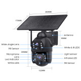 SECTEC smart ηλιακή κάμερα ST-536-6MAOV-4G-EU, dual lens, 3MP, 4G, SD, PTZ, IP66