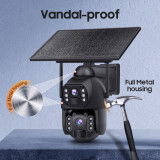 SECTEC smart ηλιακή κάμερα ST-536-6MAOV-4G-EU, dual lens, 3MP, 4G, SD, PTZ, IP66