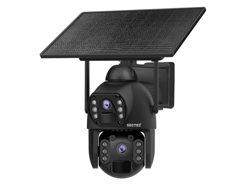SECTEC smart ηλιακή κάμερα ST-536-6MAOV-4G-EU, dual lens, 3MP, 4G, SD, PTZ, IP66