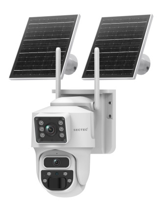 SECTEC smart ηλιακή κάμερα ST-537-6MAOV, dual lens, 3MP, WiFi, SD, PTZ, IP66 SECTEC smart ηλιακή κάμερα ST-537-6MAOV, dual lens, 3MP, WiFi, SD, PTZ, IP66