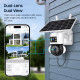 SECTEC smart ηλιακή κάμερα ST-538-6MAOV, dual lens, 3MP, WiFi, SD, PTZ, IP66 SECTEC smart ηλιακή κάμερα ST-538-6MAOV, dual lens, 3MP, WiFi, SD, PTZ, IP66