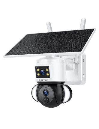 SECTEC smart ηλιακή κάμερα ST-538-6MAOV, dual lens, 3MP, WiFi, SD, PTZ, IP66 SECTEC smart ηλιακή κάμερα ST-538-6MAOV, dual lens, 3MP, WiFi, SD, PTZ, IP66