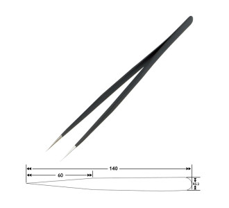 SPROTEK ESD αντιστατική τσιμπίδα ST-T508, 140mm, ίσια