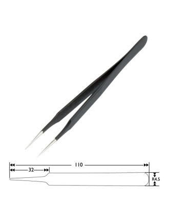 SPROTEK ESD αντιστατική τσιμπίδα ST-T510, 110mm, ίσια, λεπτή