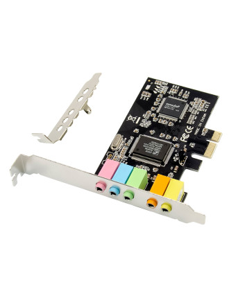 POWERTECH κάρτα επέκτασης ήχου PCIe σε 2x channel audio ST13, CMI8738 + ASM1083