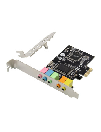 POWERTECH κάρτα επέκτασης PCIe σε 6x channel audio ST17, CM8738