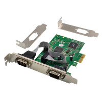 POWERTECH κάρτα επέκτασης PCIe σε 2x serial ST349, 921.6Kbps, SB16C1052PCI
