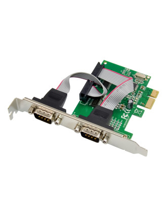POWERTECH κάρτα επέκτασης PCIe σε 2x RS232 ST37, 115.2Kbps