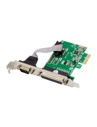 POWERTECH κάρτα επέκτασης PCIe σε serial & parallel ST39, WCH CH382L