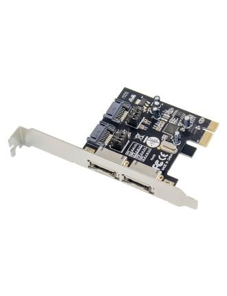 POWERTECH κάρτα επέκτασης PCIe σε 2x SATA ST51, ASM1061, low profile POWERTECH κάρτα επέκτασης PCIe σε 2x SATA ST51, ASM1061, low profile