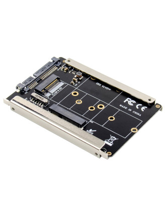 POWERTECH κάρτα μετατροπής 2.5" SATA σε M.2 B & mSATA SSD ST525, 6Gbps