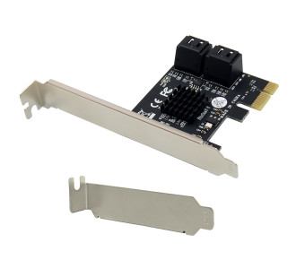POWERTECH κάρτα επέκτασης PCIe σε 4x SATA III ST561, 6Gbps, 95x69mm