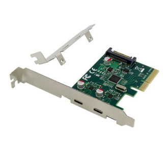 POWERTECH κάρτα επέκτασης PCIe σε 2x USB-C ST614, ASM1142 POWERTECH κάρτα επέκτασης PCIe σε 2x USB-C ST614, ASM1142
