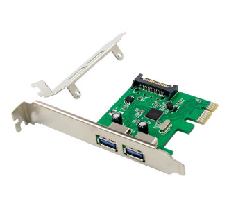 POWERTECH κάρτα επέκτασης PCIe σε 2x USB 3.0 ST624, ASM1042 POWERTECH κάρτα επέκτασης PCIe σε 2x USB 3.0 ST624, ASM1042