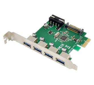 POWERTECH κάρτα επέκτασης PCIe σε 4x USB 3.0 ST66, VL805 + RTL8153 POWERTECH κάρτα επέκτασης PCIe σε 4x USB 3.0 ST66, VL805 + RTL8153