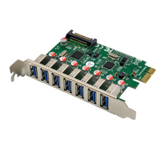 POWERTECH κάρτα επέκτασης PCIe σε 7x USB ST69, 5Gbps, VL805 & VL812
