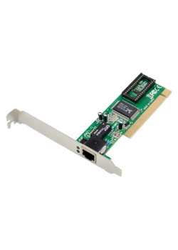 POWERTECH κάρτα επέκτασης PCI σε 1x RJ45 ST701, RTL8139D, 10/100Mbps