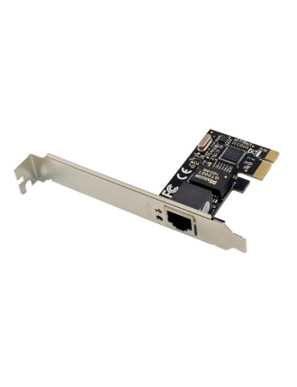 POWERTECH κάρτα επέκτασης PCIe σε 1x RJ45 ST714, 1000Mbps, RTL8111C