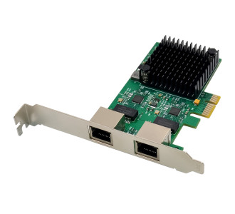 POWERTECH κάρτα επέκτασης PCIe σε 2x RJ45 2.5G ST7275, RTL8125B