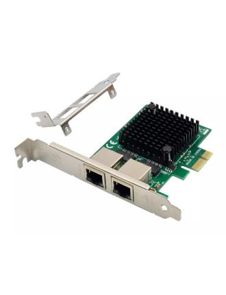 POWERTECH κάρτα επέκτασης PCIe σε 2x RJ45 Gigabit ST7279, JL82571GB POWERTECH κάρτα επέκτασης PCIe σε 2x RJ45 Gigabit ST7279, JL82571GB