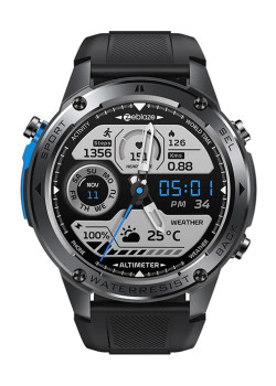 ZEBLAZE smartwatch Stratos 2 Ultra, heart rate, 1.43" AMOLED, GPS, MIL-STD-810H, μαύρο