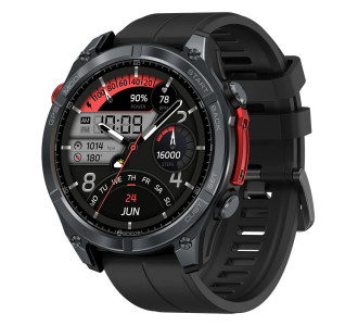 ZEBLAZE smartwatch Stratos 4 με φακό, heart rate, 1.43" AMOLED, GPS, 5 ΑΤΜ, MIL-STD-810H, μαύρο
