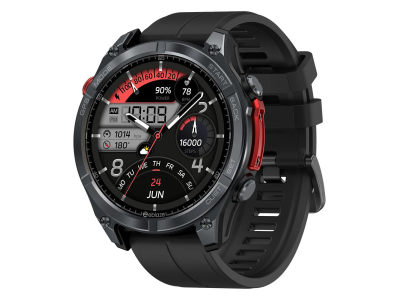 ZEBLAZE smartwatch Stratos 4 με φακό, heart rate, 1.43" AMOLED, GPS, 5 ΑΤΜ, MIL-STD-810H, μαύρο ZEBLAZE smartwatch Stratos 4 με φακό, heart rate, 1.43" AMOLED, GPS, 5 ΑΤΜ, MIL-STD-810H, μαύρο