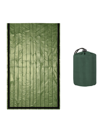 Θερμική κουβέρτα επιβίωσης SUMM-0006, 120 x 120cm, πράσινη