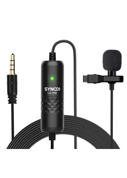 SYNCO μικρόφωνο Lav-S6E με clip-on, omnidirectional, 3.5mm, 6m, μαύρο