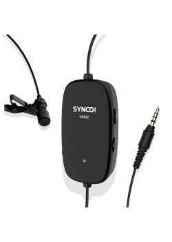 SYNCO μικρόφωνο Lav-S6M2, clip-on, omnidirectional, 3.5mm, 400mAh, μαύρο