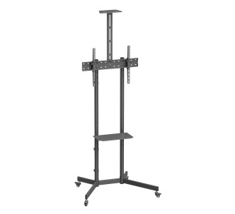 BRATECK βάση τηλεόρασης δαπέδου T1042T, 37-70", έως 45kg, με ράφια & ροδάκια