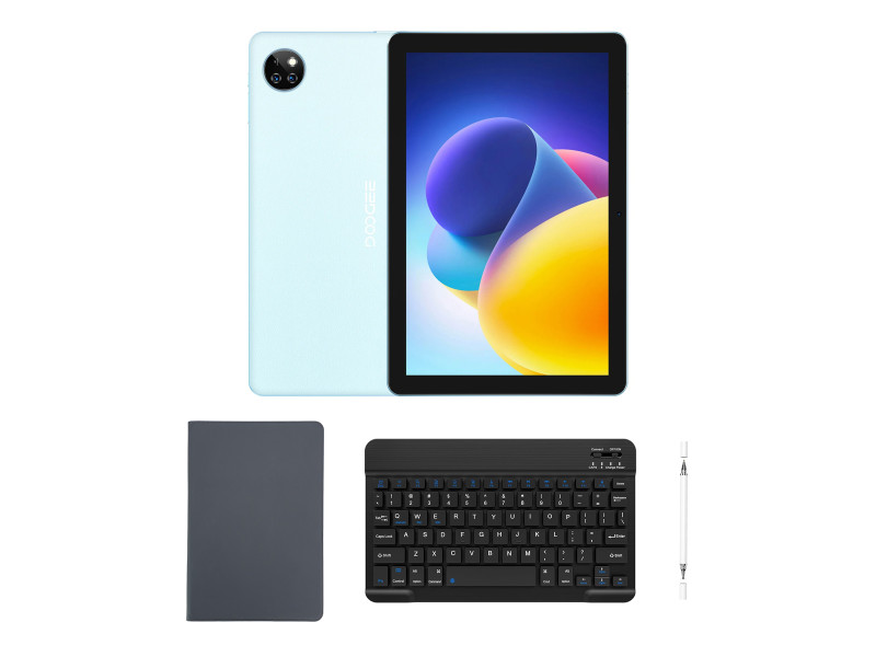 DOOGEE tablet T10W με πληκτρολόγιο/στύλο αφής/θήκη, 10.1", 4/128GB, 4G, Android 14, 8000mAh, μπλε