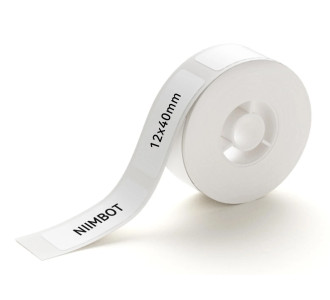 NIIMBOT ρολό θερμικών αυτοκόλλητων ετικετών T12X40-160-WH, 12x40mm, 160 ετικέτες, λευκό