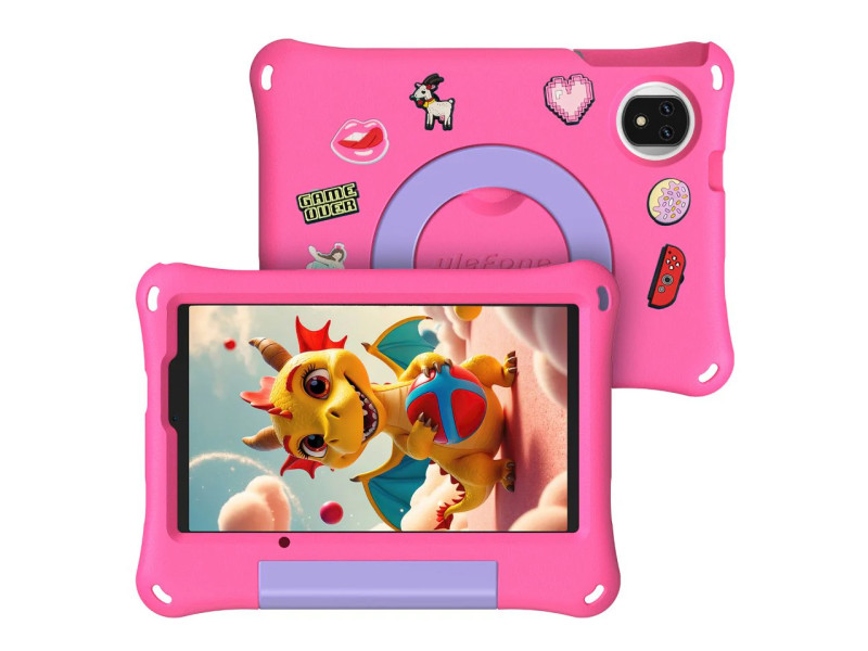 ULEFONE tablet Tab A9 Pro Kids, 8.68", 4/128GB, 4G, Android 15, 5040mAh, ροζ