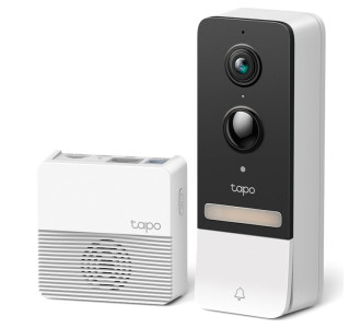 TP-LINK smart κουδούνι με κάμερα Tapo D230S1, Wi-Fi 2K, 6700mAh, Ver 1.0