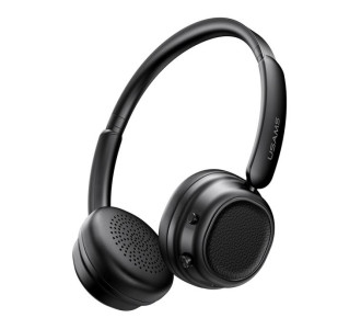 USAMS headphones SR01, ασύρματα, ANC, Φ40mm, 350mAh, μαύρα