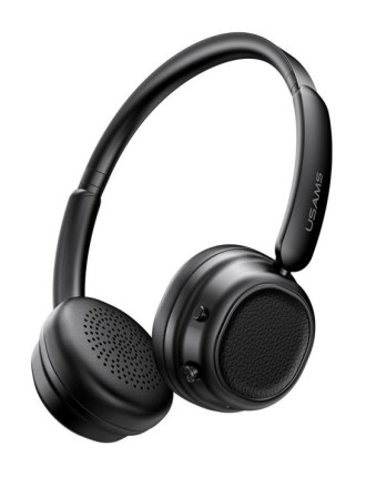 USAMS headphones SR01, ασύρματα, ANC, Φ40mm, 350mAh, μαύρα
