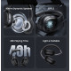 USAMS headphones YG23, ασύρματα & ενσύρματα, Φ40mm, 300mAh, μαύρα