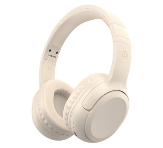 USAMS headphones YG23, ασύρματα & ενσύρματα, Φ40mm, 300mAh, μπεζ