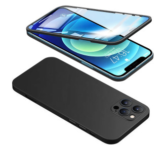 POWERTECH θήκη & tempered glass 2.5D TGC-0003, iPhone 12 Pro Max, μαύρη